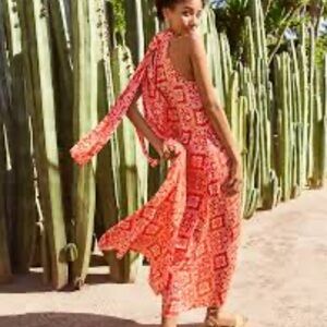 Ann Taylor Tiled Halter Maxi Dress  Size S